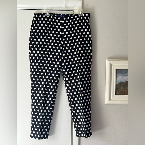 RSVP Tslbots Pants - Talbots RSVP Black and Cream Polka Dot Psnt